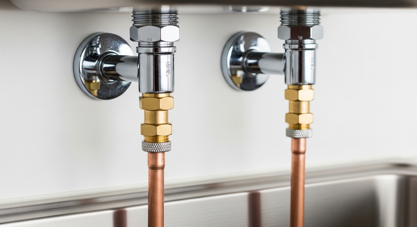 replace kitchen faucet that has copper supply lines
