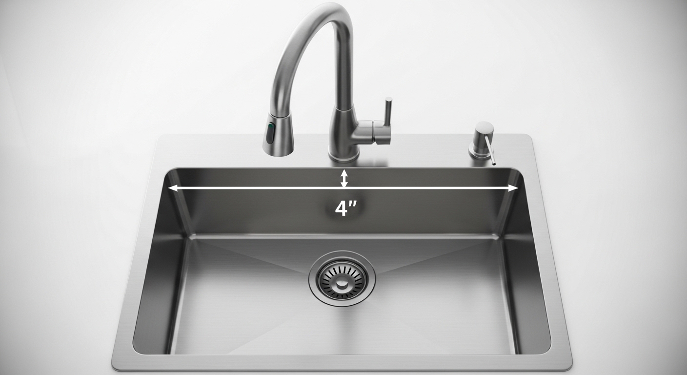 how far should soap dispenser be from faucet