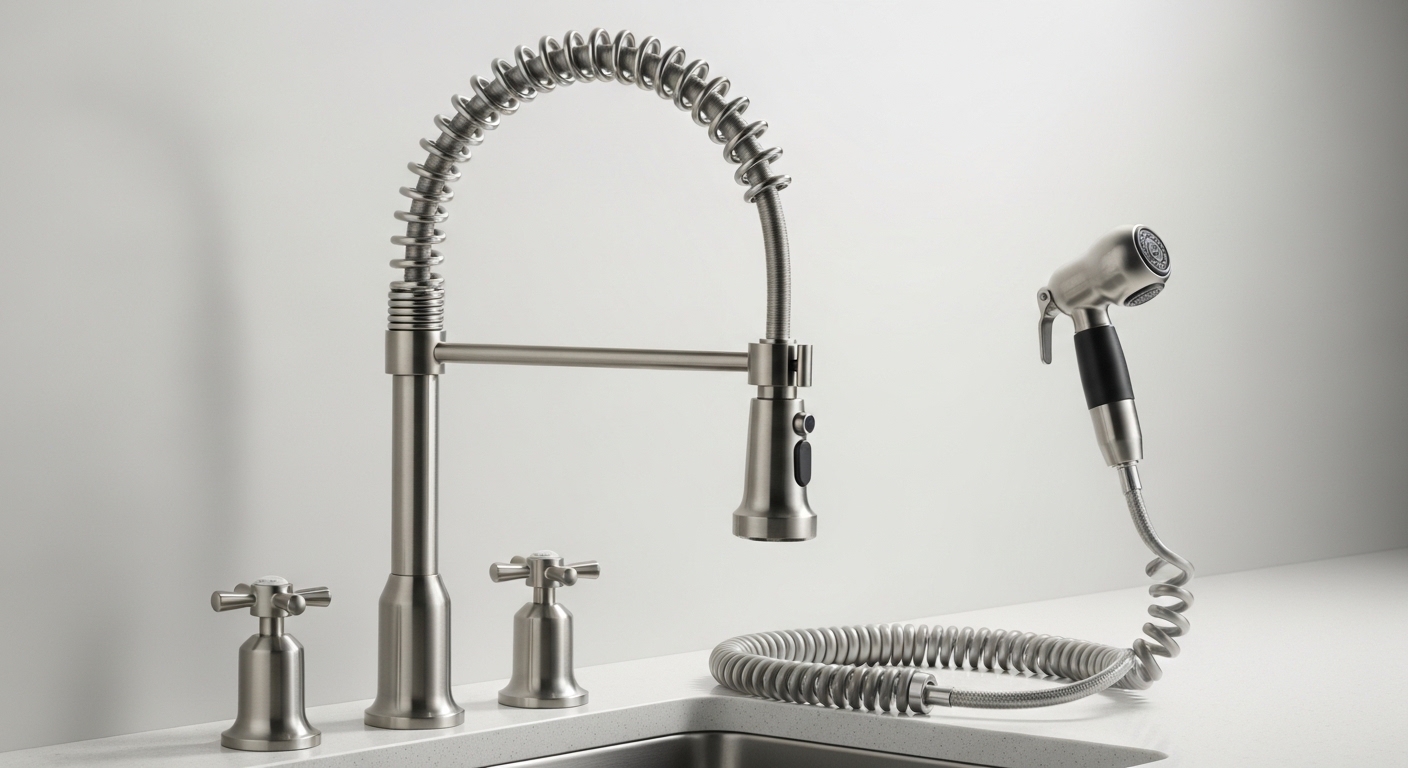 commercial kitchen faucet with 8 centers