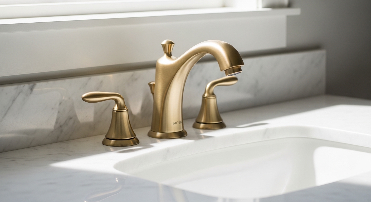 moen edwyn brushed gold faucet